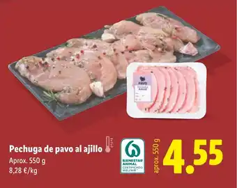 Lidl Pechuga de pavo al ajillo oferta