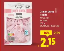 Lidl Jamón Duroc cocido oferta