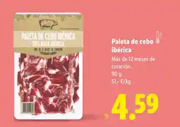 Lidl Paleta de cebo ibérica oferta