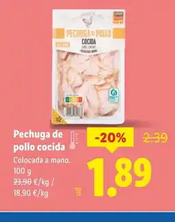 Lidl Pechuga de pollo cocida oferta
