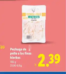 Lidl Pechuga de pollo a las finas hierbas oferta