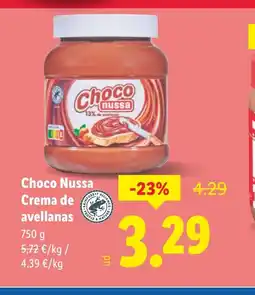 Lidl CHOCO NUSSA Crema de avellanas oferta