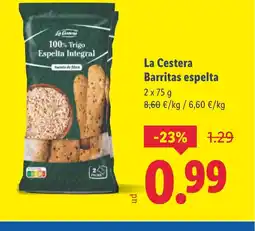 Lidl LA CESTERA Barritas espelta oferta