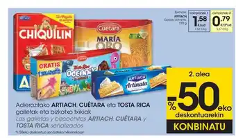 Eroski Adierazitako Artiach, Cuétara Eta Tosta Rica Galletak Eta Bizkotxo Txikiak oferta