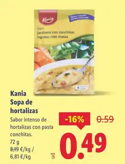 Lidl KANIA Sapa de hortalizas oferta