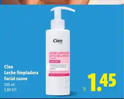 Lidl CIEN Leche limpiadora facial suave oferta
