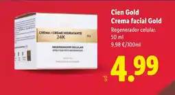 Lidl CIEN GOLD Crema facial Gold oferta