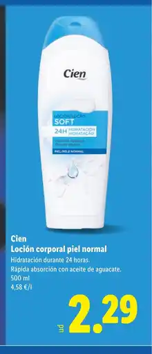 Lidl CIEN Loción corporal piel normal oferta