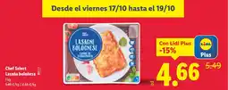 Lidl CHEFSELECT Lasaña boloñesa oferta