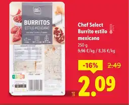 Lidl CHEF SELECT Burrito estilo mexicano oferta