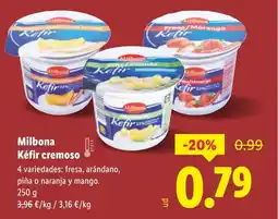 Lidl MILBONA Kéfir cremoso oferta