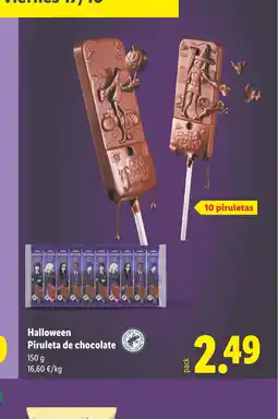 Lidl HALLOWEEN Piruleta de chocolate oferta