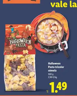 Lidl HALLOWEEN Pasta tricolor sémola oferta