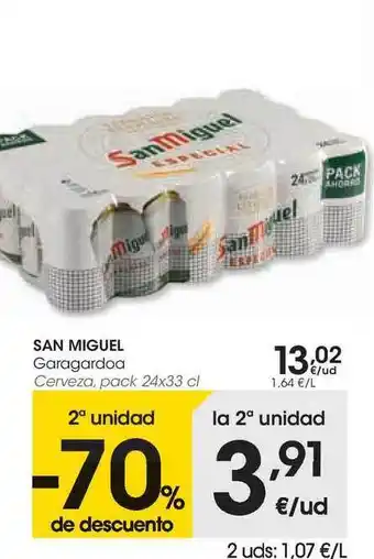 Eroski San Miguel Garagardoa 24x33cl oferta