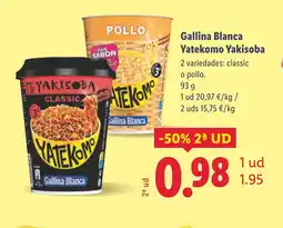 Lidl GALLINA BLANCA Yatekomo Yakisoba oferta