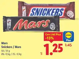 Lidl MARS, SNICKERS oferta