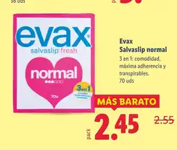 Lidl EVAX Salvaslip normal oferta
