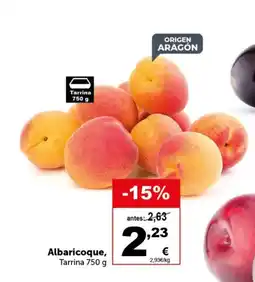 Masymas Albaricoque, Tarrina oferta