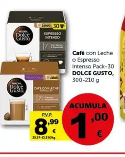 Masymas DOLCE GUSTO Café con Leche o Espresso Intenso Pack-30 oferta