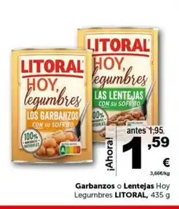 Masymas LITORAL Garbanzos o Lentejas Hoy Legumbre oferta