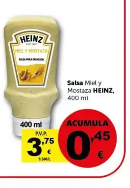 Masymas HEINZ Salsa Miel y Mostaza oferta