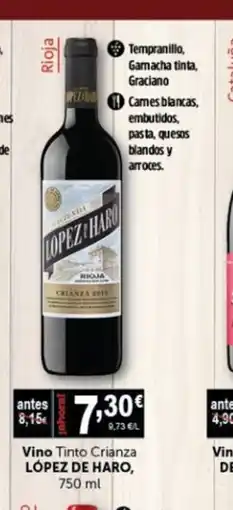 Masymas LOPEZ DE HARO Vino Tinto Crianza oferta