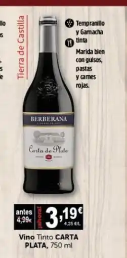 Masymas CARTA PLATA Vino Tinto oferta