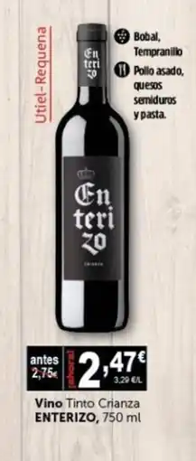 Masymas ENTERIZO Vino Tinto Crianza oferta