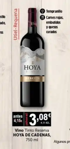 Masymas HOYA DE CADENAS Vino Tinto Reserva oferta