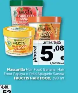 Masymas FRUCTIS HAIR FOOD Mascarilla Hair Food Banana, Hair Food Papaya o Pelo Apagado Sandia oferta