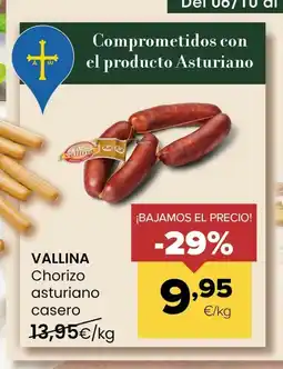 Autoservicios Familia VALLINA Chorizo asturiano casero oferta