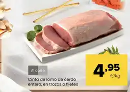 Autoservicios Familia Cinta de lomo de cerdo entero, en trozos o filetes oferta