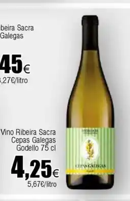 Cash FROIZ Vino Ribeira Sacra Cepas Galegas Godello oferta
