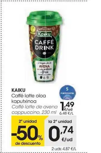 Eroski Kaiku Caffé Latte Oloa Kaputxinoa 230ml oferta