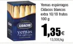 Cash FROIZ Yemas espárragos Cidacos blancos extra 10/18 frutos oferta
