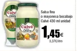 Cash FROIZ CALVSÉ Salsa fina o mayonesa bocabajo oferta