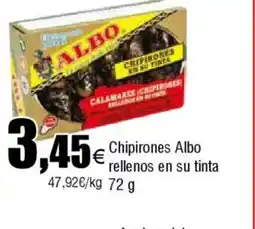 Cash FROIZ Chipirones Albo rellenos en su tinta oferta