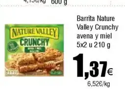 Cash FROIZ Barrita Nature Valley Crunchy avena y miel oferta
