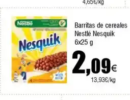 Cash FROIZ NESQUIK Barritas de cereales Nestlé oferta