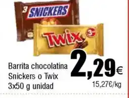 Cash FROIZ SNICKERS O TWIX Barrita chocolatina oferta