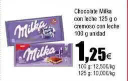 Cash FROIZ Chocolate Milka con leche o cremoso con leche oferta