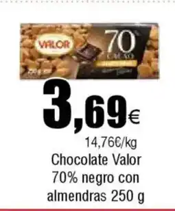 Cash FROIZ Chocolate Valor 70% negro con almendras oferta