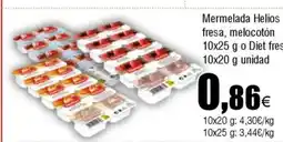 Cash FROIZ Mermelada Helios fresa, melocotón o Diet fresa oferta