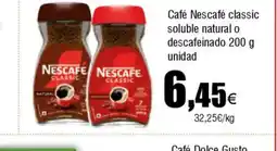 Cash FROIZ Café Nescafé classic soluble natural o descafeinado oferta