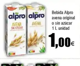 Cash FROIZ Bebida alpro avena o sin azúcar oferta