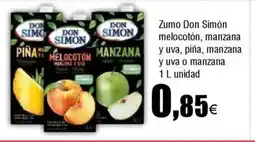 Cash FROIZ Zumo Don Simón melocotón, manzana y uva, piña, manzana y uva o manzana oferta