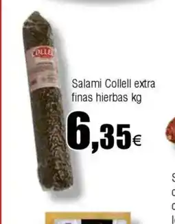 Cash FROIZ Salami Collell extra finas hierbas oferta