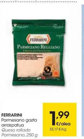 Eroski Ferrarini Parmesano Gazta Arraspatua 250g oferta