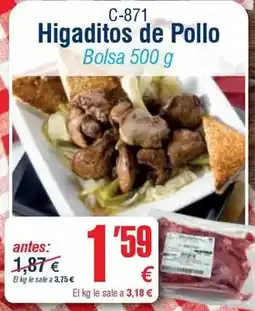Abordo Higaditos de pollo oferta