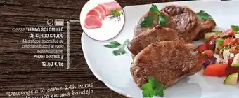 Pesce tierno solomillo de cerdo crudo
